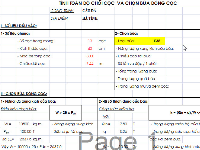 Bản tính độ chối của cọc và chọn búa đóng cọc bằng Excel