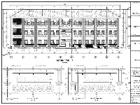 Bản vẽ thiết kế khối hiệu bộ, 6 phòng chức năng trường học 3 tầng 42x12m