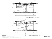 Bản vẽ thiết kế nhà để xe máy 3 gian 1 cột giữa kích thước dài 15x7m