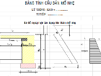 Bảng tính mố cầu bản mố nhẹ file excel