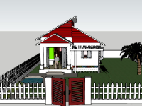 Biệt thự 1 tầng,Model su biệt thự 1 tầng,biệt thự 1 tầng sketchup