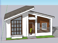 Biệt thự 1 tầng,sketchup Biệt thự  1 tầng,Biệt thự