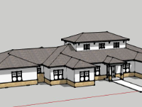 Biệt thự 2 tầng,model su biệt thự 2 tầng,file sketchup biệt thự 2 tầng