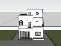 Biệt thự 2 tầng,model su biệt thự 2 tầng,file sketchup biệt thự 2 tầng