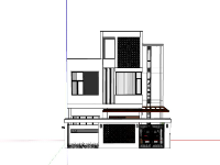 Biệt thự 3 tầng,model su biệt thự 3 tầng,sketchup biệt thự 3 tầng