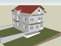 Biệt thự 3 tầng hiện đại,sketchup biệt thự,biệt thự hiện đại