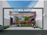 Cafe gò vấp 8.5x30m , file sketchup