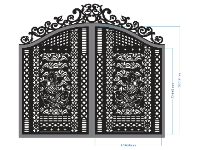CNC cổng 2 cánh cá chép đẹp nhất dxf