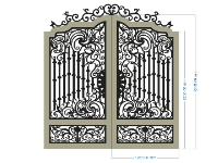 CNC cổng 2 cánh hiện đại,file cnc cổng 2 cánh,mẫu cnc cổng 2 cánh