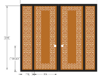 CNC cổng 4 cánh bông tuyết đẹp