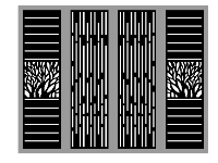 CNC cổng 4 cánh họa tiết cây đẹp