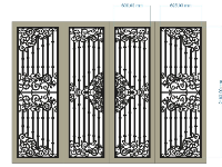 CNC cổng 4 cánh thiết kế đẹp dxf