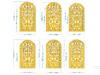 CNC hàng rào 6 kích thước mẫu vòm