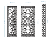 CNC hoa văn cổng 4 cánh dxf