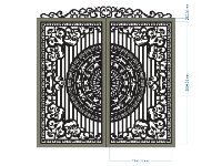 CNC mẫu cổng 2 cánh mới đẹp file dxf