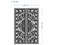 CNC mẫu cổng 2 cánh thiết kế đẹp nhất dxf