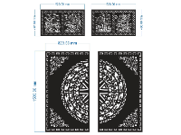CNC mẫu cổng 2 cánh và hàng rào tứ quý