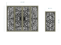 CNC mẫu cổng 4 cánh chính phụ 1 cánh