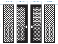 CNC mẫu cổng 4 cánh hoa văn đơn giản
