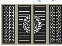 CNC mẫu cổng 4 cánh trống đồng bông tuyết