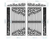 File cnc cổng 4 cánh,mẫu cổng 4 cánh cnc,cnc cổng 4 cánh