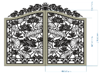 cổng 2 cánh cnc,file cnc cổng 2 cánh,mẫu cnc cổng 2 cánh