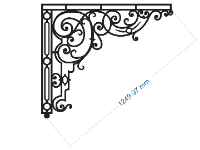 CNC mẫu ke góc mái kính thiết kế dxf