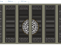 Cổng 6 cánh,Cổng 6 cánh file dxf,file cnc cổng 6 cánh