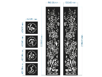 Cổng tứ quý mai vạn sự như ý dxf