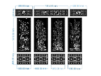 Cổng tứ quý vạn sự như ý dxf