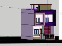 Nhà phố 2 tầng,file su nhà phố 2 tầng,file sketchup nhà phố 2 tầng