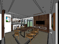 Download ngay model sketchup mẫu nội thất bếp