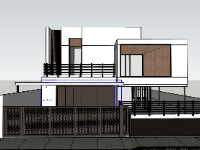 mẫu nhà phố 2 tầng,nhà 3dsu nhà phố 2 tầng,file sketchup nhà phố 2 tầng