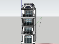 Dựng mẫu Nhà phố 4 tầng 5x10m model su