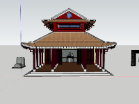 File 3d sketchup đền thờ