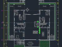 File autocad biệt thự sân vườn 23x24m