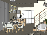 File bếp thiết kế sketchup