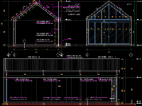 File cad chi tiết thi công nhà thép homestay