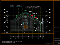 File cad Kiến trúc, kết cấu nhà thờ họ