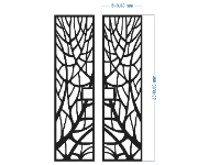 File cnc cổng 2 cánh cây đẹp