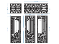 File cnc cổng 2 cánh chính phụ đẹp nhất