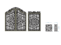 File cnc cổng 2 cánh chính phụ và hàng rào