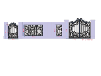 File cnc cổng 2 cánh chính phụ và hàng rào dxf