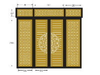 File cnc cổng 4 cánh bông tuyết và ô thoáng