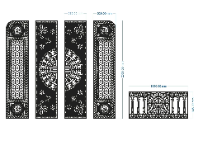 lan can,lan can cnc,cổng 4 cánh lan can,file cổng 4 cánh lan can