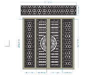 cổng cnc 4 cánh,file cnc cổng 4 cánh,cổng 4 cánh dxf