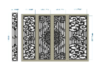 cổng đẹp 4 cánh,file cổng 4 cánh,cnc cổng 4 cánh