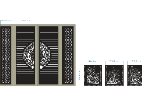 cổng 4 cánh cnc,File cổng 4 cánh,cổng và hàng rào,hàng rào