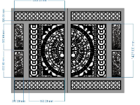 File cnc cổng trống đồng và tứ quý 2 cánh