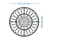 File cnc hoa văn tròn mái kính thiết kế đẹp dxf